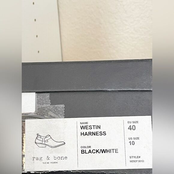 Rag & Bone Westin Harness pointy toe Boots in snakeskin leather. 40/10 New - Picture 10 of 16